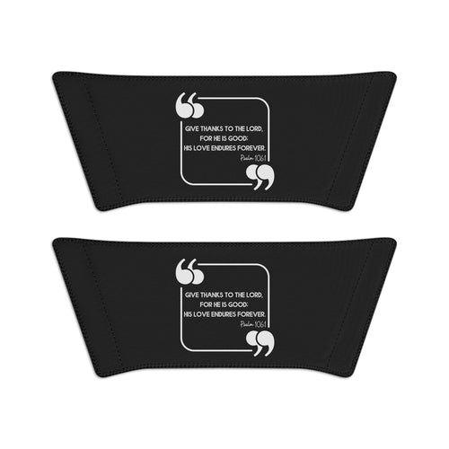 Mens Black Slide Sandals - Give Thanks to the Lord - Christian Inspira